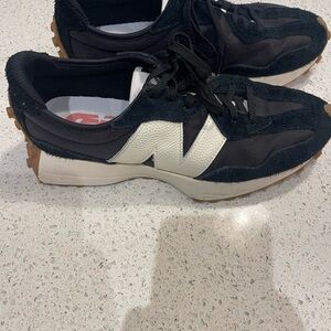 New Balance Black and Cream Sneakers